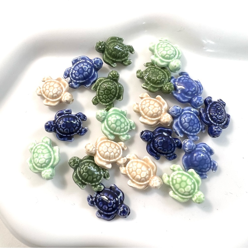 20pc Turtle Bead Mix – Ocean Craft Beads